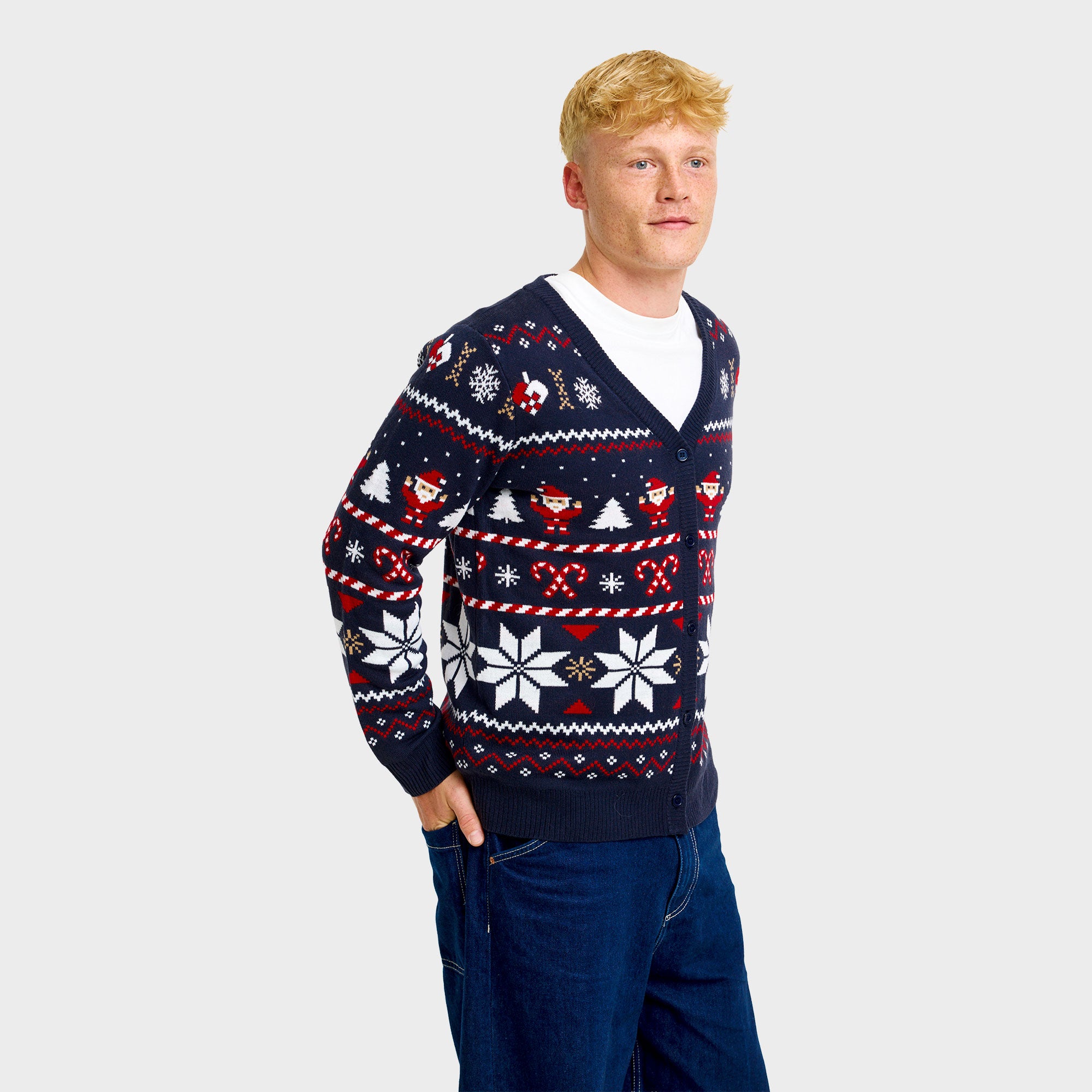 Santa's julecardigan - Herre